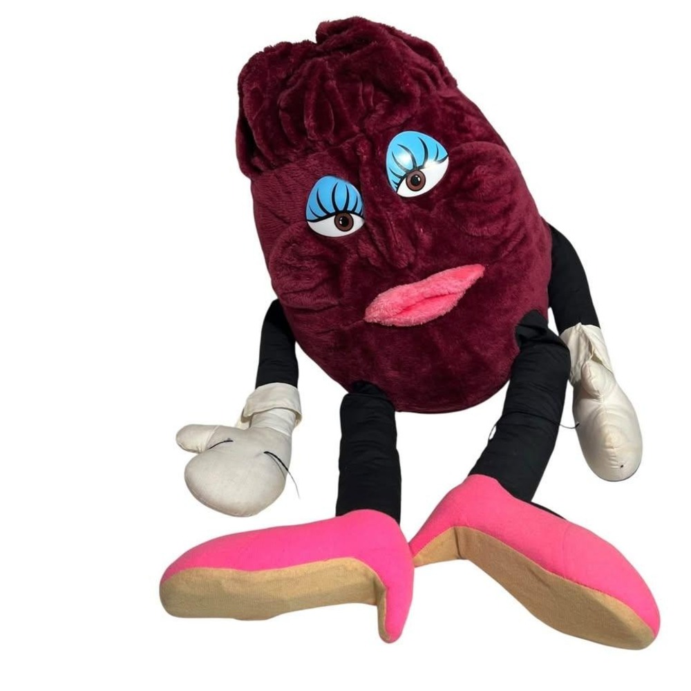 Vintage California Raisin Plush Large Stuffed Approx 28"-30" 1988 Lady‎ Woman